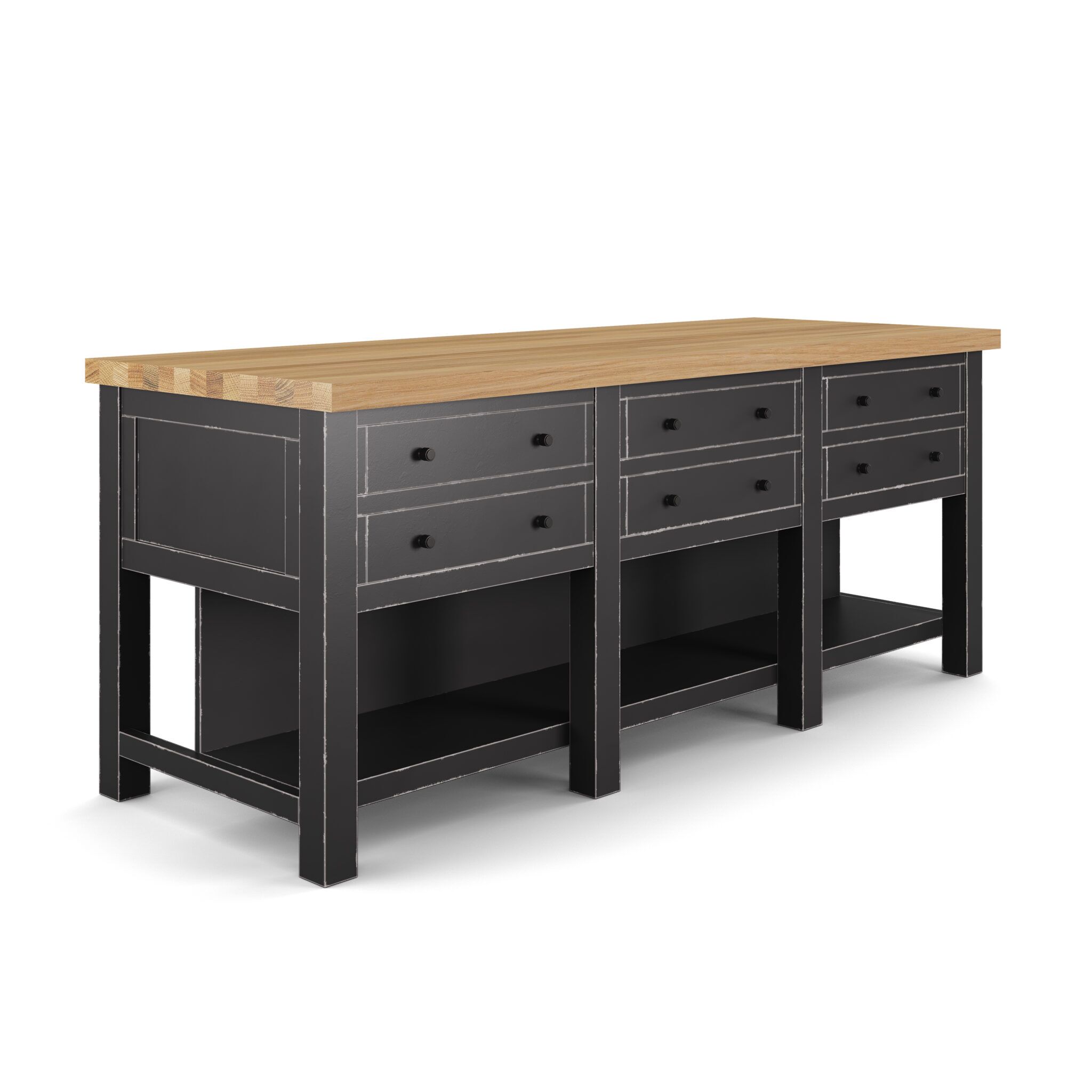 Carmel 6 Drawer Kitchen Island